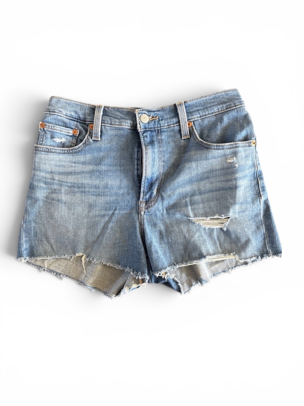 Women’s Levi’s Light Wash Distressed Denim Cutoff Shorts